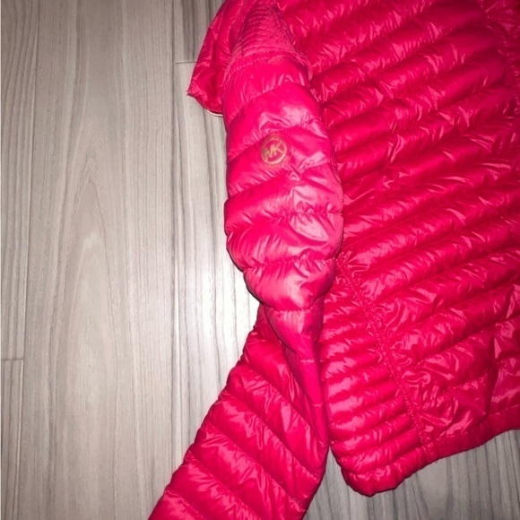 Michael Kors Red Puffer Down Jacket - Picture 5 of 7